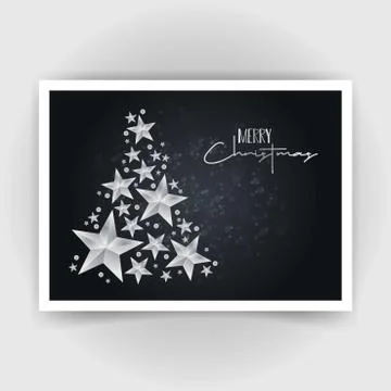 Christmas invitation card with creative design and dark background vector 스톡 일러스트