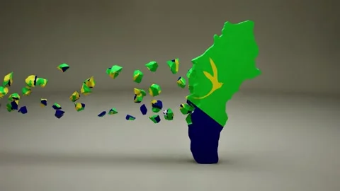 Christmas Island Map With Flag Stock Footage 324695066