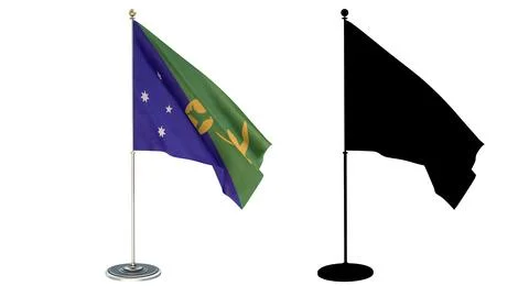 Christmas Island  office small flag pole Illustrazione stock