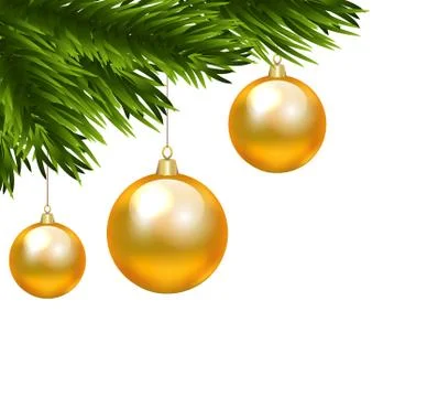 Christmas isolated branch Stock Illustration