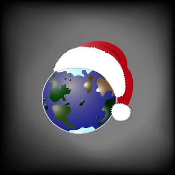 Christmas isolated Earth. Stock Illustration