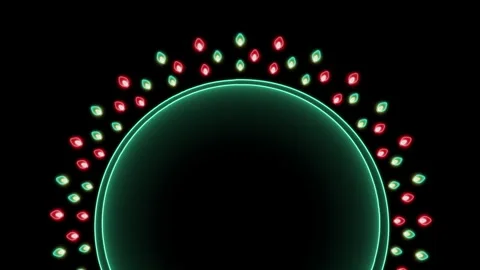 CHRISTMAS ISOLATED LIGHTS FRAME 스톡 동영상 260313066