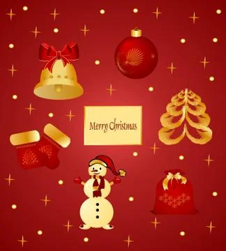 Christmas items Stock Illustration