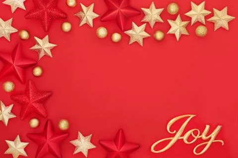 Christmas Joy Background Border Stock Photos
