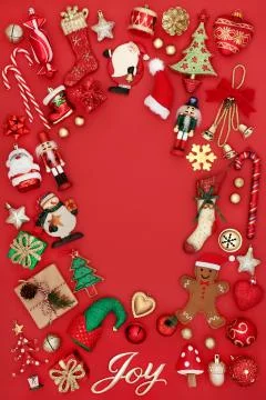 Christmas Joy Background Border Foto stock