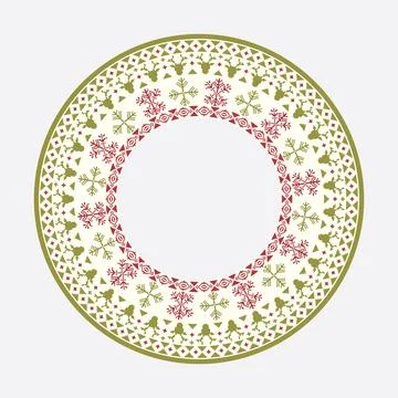 Christmas Jumper Pattern Circular Frame EPS Vector イラスト素材