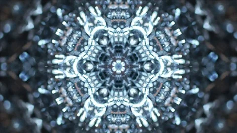 Christmas kaleidoscopic snowflake backdrop 動画素材 83268638