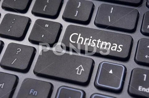 Christmas keyboard concepts, enter key Stock Illustration