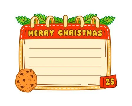 Christmas kids memo note frame Stock Illustration