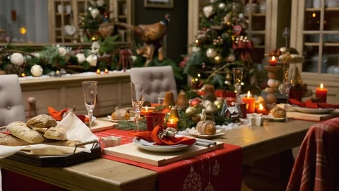 Christmas kitchen interior Video stock 120203908