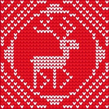 Christmas knitting イラスト素材