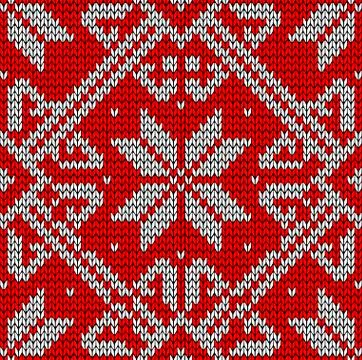 Christmas knitting pattern Ilustración de archivo