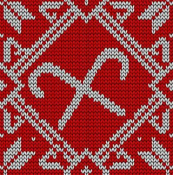 Christmas knitting sweet pattern Stockillustratie
