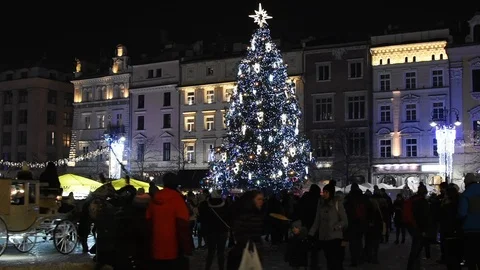 Christmas in Krakow 스톡 동영상 100075488