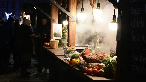 Christmas in Krakow Stock Footage 100076424