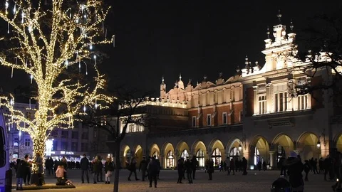 Christmas in Krakow Stock Footage 100076692