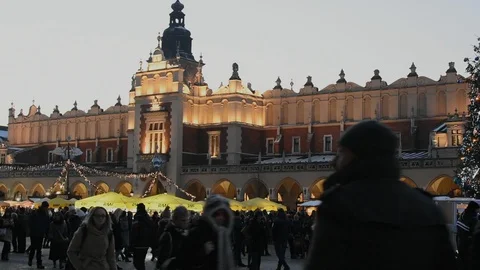 Christmas in Krakow Stock Footage 100076895