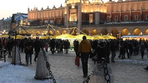 Christmas in Krakow Stock Footage 100076967