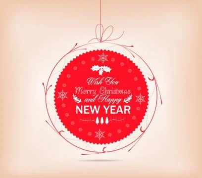 Christmas label card Stock Illustration