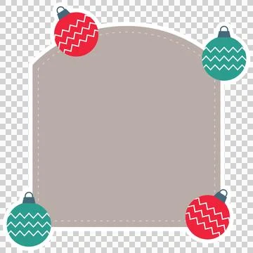 Christmas label frame Ilustración de archivo