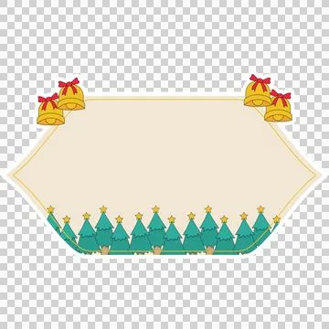 Christmas label frame 스톡 일러스트
