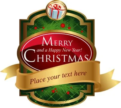 Christmas label Stock Illustration