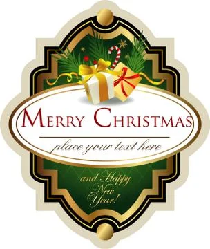 Christmas label Stock Illustration