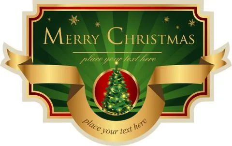 Christmas label Stock Illustration