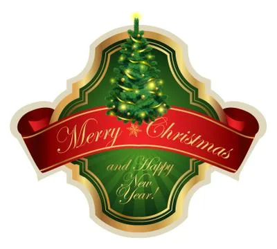 Christmas label Stock Illustration