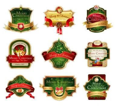 Christmas label Stock Illustration