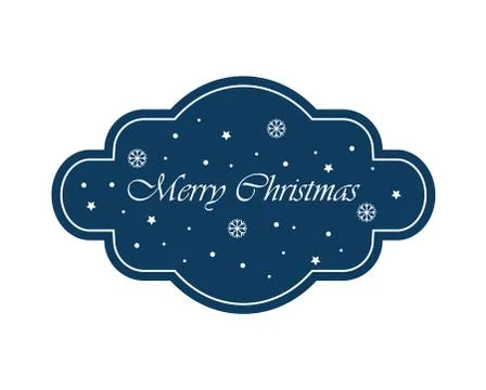 Christmas Label. Perfect for labels, invitations or announcements. Stock Illustration
