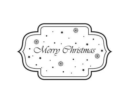 Christmas Label. Perfect for labels, invitations or announcements. Stock Illustration