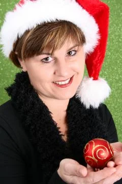 Christmas lady Stock Photos
