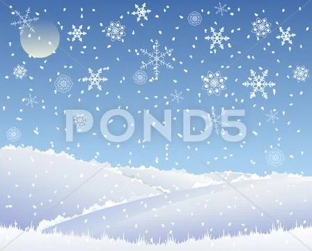 Christmas landscape Stock Illustration