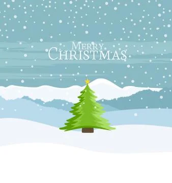Christmas Landscape Stock Illustration