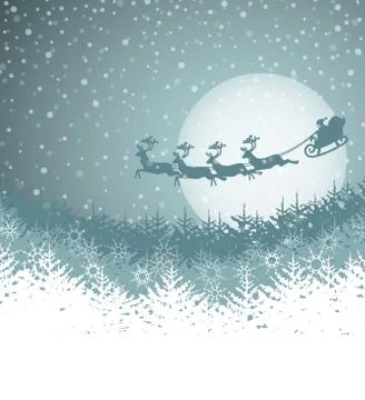 Christmas Landscape Stock Illustration