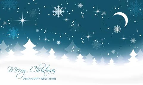 Christmas landscape Stock Illustration