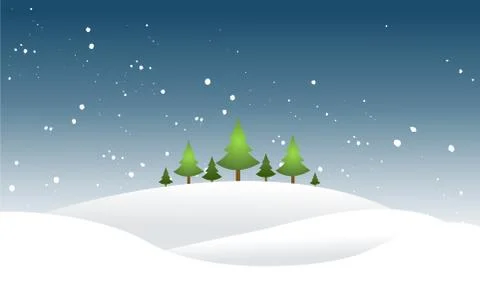 Christmas Landscape Stock Illustration