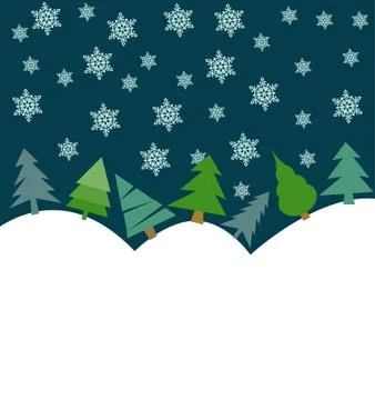 Christmas Landscape vector illustration Stock Illustration