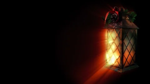 Christmas lantern Video stock 120842420