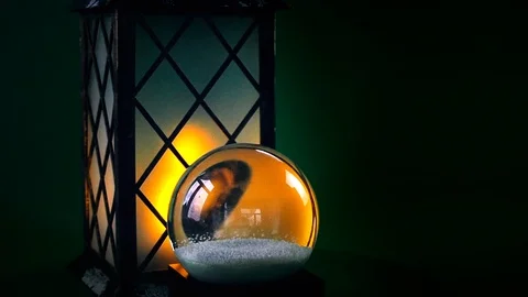 Christmas lantern Video stock 120842474