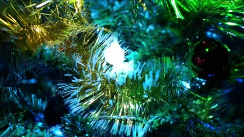 A Christmas lantern hangs on a tree. New Year. Christmas decorations. Stock Footage 167082424