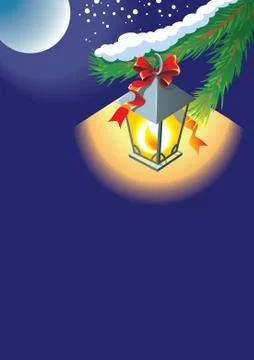 Christmas lantern Stock Illustration