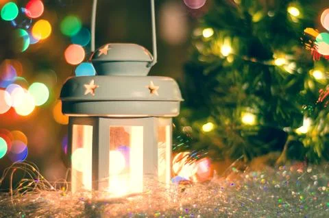 Christmas lantern Stock Photos