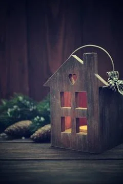 Christmas lantern Stock Photos