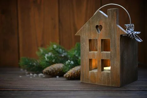 Christmas lantern Stock Photos