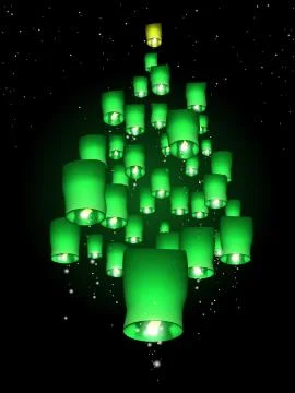 Christmas lanterns Stock Illustration