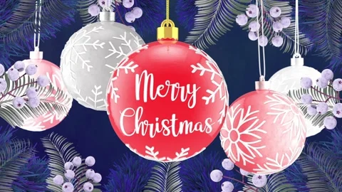 Christmas Leaf Frame Night Version Stock Footage 341802643