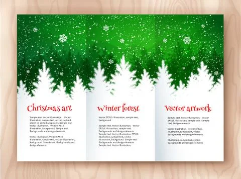 Christmas leaflet design Stock Illustration
