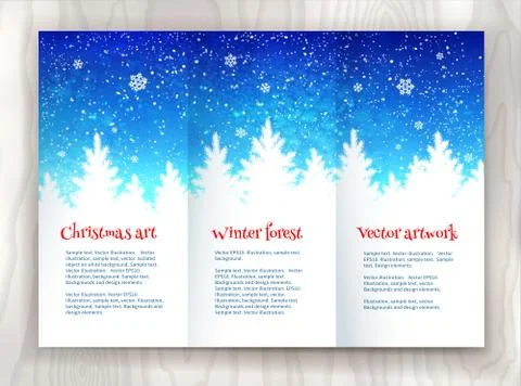 Christmas leaflet design template Stock Illustration